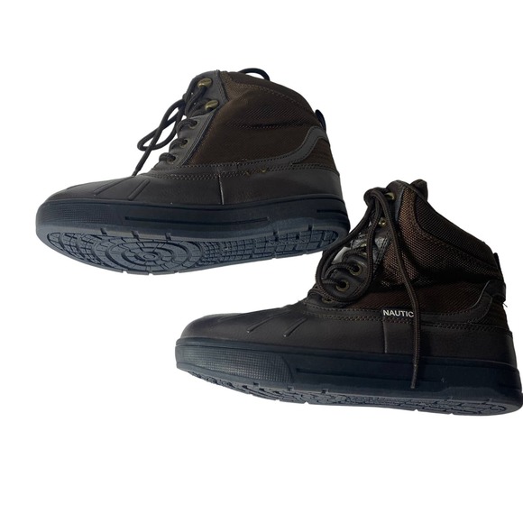 Nautica Boys Youth Brown & Black Winter Boots Size 4 - Picture 5 of 8